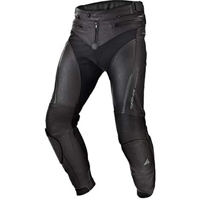 SHIMA CHASE Motorradhose Leder, Sporthose mit Hüft- und Knieprotektoren, perforiertes Leder, für 2-teilige Kombi (Schwarz, 58) SHIMA CHASE Motorradhose Leder, Sporthose mit Hüft- und Knieprotektoren, perforiertes Leder, für 2-teilige Kombi (Schwarz, 58)