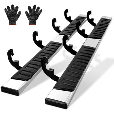 VEVOR Trittbretter, 6-Zoll-Trittbretter, kompatibel mit 2019–2023 Chevy Silverado/GMC Sierra 1500/2020–2024 Silverado/Sierra 2500/3500HD Crew Cab, 201 Edelstahl-Seitentrittbretter, 227 kg, 2-teilig VEVOR Trittbretter, 6-Zoll-Trittbretter, kompatibel mit 2019–2023 Chevy Silverado/GMC Sierra 1500/2020–2024 Silverado/Sierra 2500/3500HD Crew Cab, 201 Edelstahl-Seitentrittbretter, 227 kg, 2-teilig