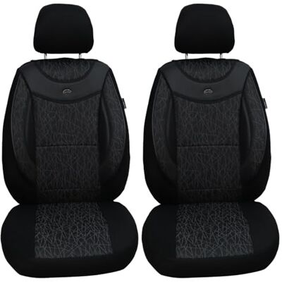 BREMER SITZBEZÜGE Maß Auto Schonbezüge kompatibel mit VW T7 Multivan Fahrer & Beifahrer Set ab 2021 / Auto Sitzbezüge Schonbezug Set Autositzbezüge 2er Pack in Schwarz/Grau Muster BREMER SITZBEZÜGE Maß Auto Schonbezüge kompatibel mit VW T7 Multivan Fahrer & Beifahrer Set ab 2021 / Auto Sitzbezüge Schonbezug Set Autositzbezüge 2er Pack in Schwarz/Grau Muster