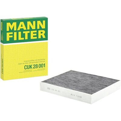 MANN-FILTER CUK 28 001 Innenraumfilter/Kabinenluftfilter Pollenfilter mit Aktivkohle für Pkw + Transporter MANN-FILTER CUK 28 001 Innenraumfilter/Kabinenluftfilter Pollenfilter mit Aktivkohle für Pkw + Transporter