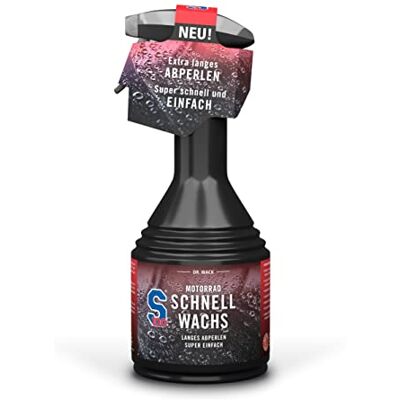 Dr. Wack – S100 Motorrad Schnellwachs 500 ml I Premium Motorrad-Wachs für monatelangen Abperl Effekt, Glanz & Lackschutz I Für alle Lacke & Kunststoffe I Hochwertige Motorradpflege, 2440, Schwarz Dr. Wack – S100 Motorrad Schnellwachs 500 ml I Premium Motorrad-Wachs für monatelangen Abperl Effekt, Glanz & Lackschutz I Für alle Lacke & Kunststoffe I Hochwertige Motorradpflege, 2440, Schwarz