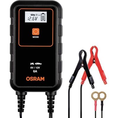 Osram BATTERYcharge 906, KFZ-Batteriewartungsgerät 12V, mobiles KFZ Batterieladegerät für PKW, Motorrad, SUV, Van Osram BATTERYcharge 906, KFZ-Batteriewartungsgerät 12V, mobiles KFZ Batterieladegerät für PKW, Motorrad, SUV, Van