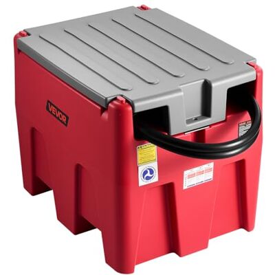 VEVOR Tragbarer Diesel-& Benzintank, 220 L, 45 L/min Durchflussrate, Dieselkraftstofftank mit 12 V Transferpumpe, 4 m Schlauch, automatische Betankungsdüse, Transfertank für Kraftstofftransport, Rot VEVOR Tragbarer Diesel-& Benzintank, 220 L, 45 L/min Durchflussrate, Dieselkraftstofftank mit 12 V Transferpumpe, 4 m Schlauch, automatische Betankungsdüse, Transfertank für Kraftstofftransport, Rot