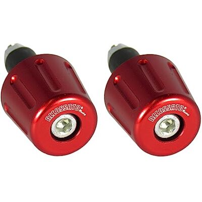 ACCOSSATO Paar rote Lenkergewichte mit Innenloch von 12 mm bis 20 mm für Yamaha Mt-09 Tracer/Tracer 900 von 2015 bis 2019 (CC 850) ACCOSSATO Paar rote Lenkergewichte mit Innenloch von 12 mm bis 20 mm für Yamaha Mt-09 Tracer/Tracer 900 von 2015 bis 2019 (CC 850)