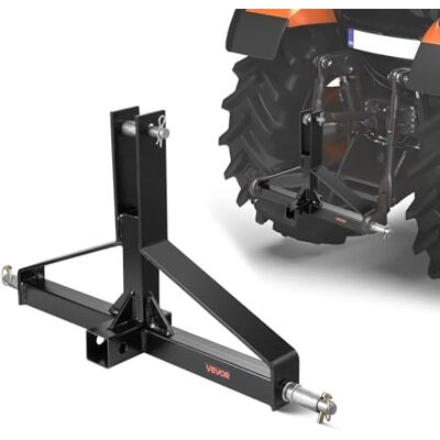 VEVOR 3-Punkt-Anhängerkupplung 660x165x450mm, Dreipunktaufnahme für Traktor der Kategorie 1360kg Kapazität, Anhängerkupplungsadapter, kompatibel mit Kubota, Mahindra, Ford, Yanmar, John Deere VEVOR 3-Punkt-Anhängerkupplung 660x165x450mm, Dreipunktaufnahme für Traktor der Kategorie 1360kg Kapazität, Anhängerkupplungsadapter, kompatibel mit Kubota, Mahindra, Ford, Yanmar, John Deere
