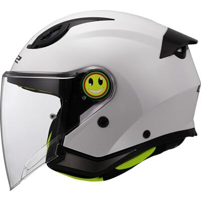 LS2 , Jet-Motorradhelm für Kinder FUNNY II SOLID Gloss White, L LS2 , Jet-Motorradhelm für Kinder FUNNY II SOLID Gloss White, L
