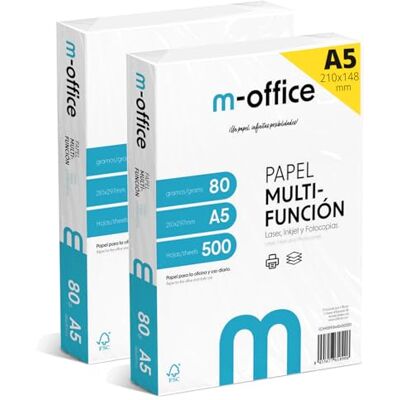 m-office A5 Papírcsomag - 80g, kompatibilis tintasugaras és lézernyomtatóval m-office A5 Papírcsomag - 80g, kompatibilis tintasugaras és lézernyomtatóval