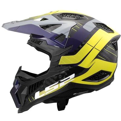 LS2 , Motorrad-Crosshelm MX703 X-FORCE GALUO Gloss Grey H-V Yellow, XXL LS2 , Motorrad-Crosshelm MX703 X-FORCE GALUO Gloss Grey H-V Yellow, XXL