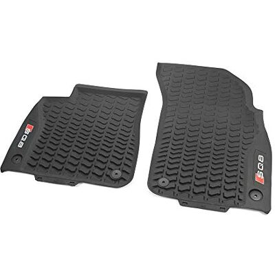 Audi 4M8061221A041 Gummi Fußmatten 2X Gummimatten vorn Allwettermatten schwarz/rot, mit SQ8 Schriftzug Audi 4M8061221A041 Gummi Fußmatten 2X Gummimatten vorn Allwettermatten schwarz/rot, mit SQ8 Schriftzug
