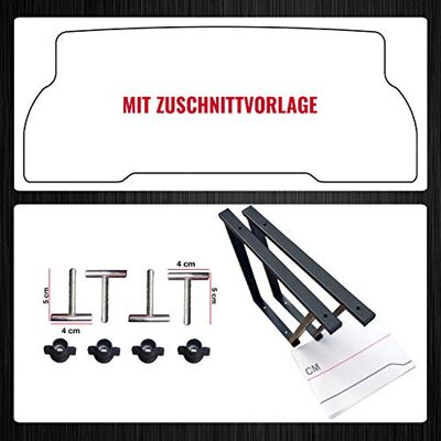 BREMER SITZBEZÜGE Pulverbeschichtete Multiflexboard Konsole kompatibel mit VW Multivan T5 T6 T6.1 / T5 Zubehör / T6 Bettverlängerung/Höhe 51cm 2 Stück in Schwarz BREMER SITZBEZÜGE Pulverbeschichtete Multiflexboard Konsole kompatibel mit VW Multivan T5 T6 T6.1 / T5 Zubehör / T6 Bettverlängerung/Höhe 51cm 2 Stück in Schwarz