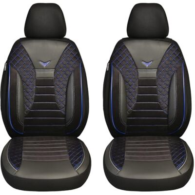 BREMER SITZBEZÜGE Maß Auto Schonbezüge kompatibel mit BMW X1 E84 Fahrer & Beifahrer Set ab 2009-2015 / Auto Schonbezug Velour Kunstleder Set 2er Pack in Schwarz/Blaue Naht (PS806) BREMER SITZBEZÜGE Maß Auto Schonbezüge kompatibel mit BMW X1 E84 Fahrer & Beifahrer Set ab 2009-2015 / Auto Schonbezug Velour Kunstleder Set 2er Pack in Schwarz/Blaue Naht (PS806)