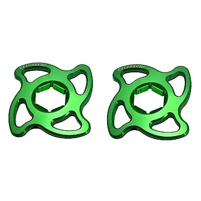 ACCOSSATO 1 Paar grüne Vorspannmuttern mit 19 mm Innen-Sechskant für Kawasaki Z750 R 2011 bis 2013 (CC 750) ACCOSSATO 1 Paar grüne Vorspannmuttern mit 19 mm Innen-Sechskant für Kawasaki Z750 R 2011 bis 2013 (CC 750)