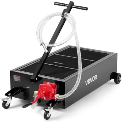 VEVOR Ölablasswanne mit niedrigem Profil, 94,6 L, Ölablasswagen mit Pumpe, 2,2 m Schlauch & T-Klappgriff, auslaufsicher & korrosionsbeständig, für Autos, SUVs, LKWs, Geländefahrzeuge, schwarz VEVOR Ölablasswanne mit niedrigem Profil, 94,6 L, Ölablasswagen mit Pumpe, 2,2 m Schlauch & T-Klappgriff, auslaufsicher & korrosionsbeständig, für Autos, SUVs, LKWs, Geländefahrzeuge, schwarz