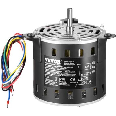 VEVOR 1/2 PS Gebläsemotor, 220 V, 2,6 Ampere, 1300 U/min, 3 Gang (1300/1100/800 U/min), 10 mm Wellendurchmesser, 20 mm Wellenlänge, ROT. CCW vom Wellenende, inkl. CBB60 15 μF/450 V Kondensator VEVOR 1/2 PS Gebläsemotor, 220 V, 2,6 Ampere, 1300 U/min, 3 Gang (1300/1100/800 U/min), 10 mm Wellendurchmesser, 20 mm Wellenlänge, ROT. CCW vom Wellenende, inkl. CBB60 15 μF/450 V Kondensator