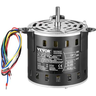 VEVOR 1/5 PS Gebläsemotor, 220 V, 1,45 Ampere, 3-Gang (700/900/1100 U/min), 10 mm Wellendurchmesser, 20 mm Wellenlänge, ROT. CCW vom Wellenende, inkl. CBB60 8 μF / 450 V Kondensator VEVOR 1/5 PS Gebläsemotor, 220 V, 1,45 Ampere, 3-Gang (700/900/1100 U/min), 10 mm Wellendurchmesser, 20 mm Wellenlänge, ROT. CCW vom Wellenende, inkl. CBB60 8 μF / 450 V Kondensator