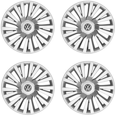 Volkswagen 3J00714561ZX Radkappen (4 Stück) Radzierblenden 16 Zoll Radblenden, Silber, für Original VW Stahlfelgen Volkswagen 3J00714561ZX Radkappen (4 Stück) Radzierblenden 16 Zoll Radblenden, Silber, für Original VW Stahlfelgen