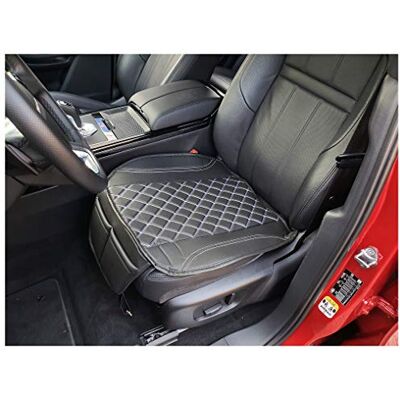 BREMER SITZBEZÜGE Sitzauflage Kunstleder Textilleder kompatibel mit BMW 1er F40 Sitzkissen in Kunstleder Schwarz/Weiße Naht OT408 BREMER SITZBEZÜGE Sitzauflage Kunstleder Textilleder kompatibel mit BMW 1er F40 Sitzkissen in Kunstleder Schwarz/Weiße Naht OT408