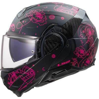 LS2 , Modularer Motorradhelm ADVANT II Sophia Black Pink LS2 , Modularer Motorradhelm ADVANT II Sophia Black Pink