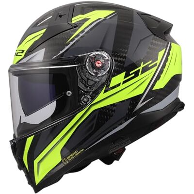LS2 , Integraler Motorradhelm VECTOR II CARBON SAVAGE H-V Yellow, XXL LS2 , Integraler Motorradhelm VECTOR II CARBON SAVAGE H-V Yellow, XXL