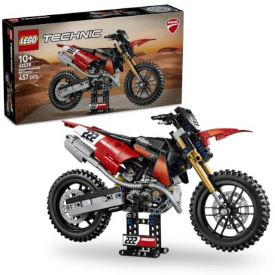 Lego Technic Ducati Desmo450 MX Factory Motorrad Modellbausatz Mit Motorrad Spielzeug mit Lenkung & Federung Schreibtisch Deko Sammelbares Geschenk für Jungen ab 10 Jahren 42238 Lego Technic Ducati Desmo450 MX Factory Motorrad Modellbausatz Mit Motorrad Spielzeug mit Lenkung & Federung Schreibtisch Deko Sammelbares Geschenk für Jungen ab 10 Jahren 42238
