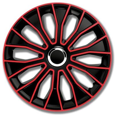 PETEX Setz Radzierblenden mit 35,56 cm (14 Zoll), Voltec Pro in Schwarz/Rot (1350-3528) PETEX Setz Radzierblenden mit 35,56 cm (14 Zoll), Voltec Pro in Schwarz/Rot (1350-3528)