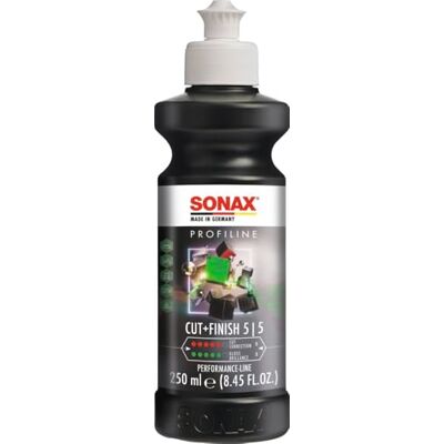 SONAX PROFILINE Cut+Finish (250 ml) Einstufenpolitur mit Glanzfinish für mittlere Verkratzungszustände SONAX PROFILINE Cut+Finish (250 ml) Einstufenpolitur mit Glanzfinish für mittlere Verkratzungszustände
