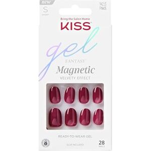 KISS Mágneses gél körmök készlet - Rövid ovális piros - műköröm KISS Mágneses gél körmök készlet - Rövid ovális piros - műköröm