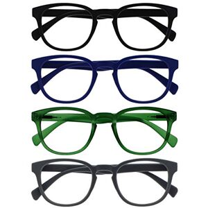 Opulize Pop olvasószemüveg - 4 db, kerek, fekete, kék, zöld, szürke - +3 Opulize Pop olvasószemüveg - 4 db, kerek, fekete, kék, zöld, szürke - +3