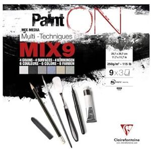 Clairefontaine PaintON Mix 9 Többfunkciós Művészeti Papír - 29,7x29,7cm 250g - Csomagolás 2 Clairefontaine PaintON Mix 9 Többfunkciós Művészeti Papír - 29,7x29,7cm 250g - Csomagolás 2