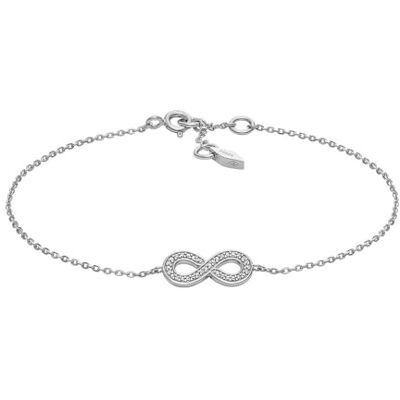 Fossil Damen-Gliederarmband Infinity Sterlingsilber, JFS00633040 Fossil Damen-Gliederarmband Infinity Sterlingsilber, JFS00633040