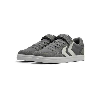 hummel Kids Slimmer Stadil Low Sneaker, Grey, Size 28 hummel Kids Slimmer Stadil Low Sneaker, Grey, Size 28