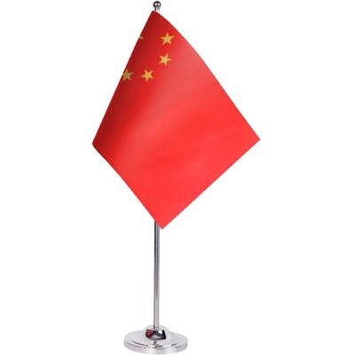 AZ FLAG Prestige Tischflagge China 22x15 cm Metall Chinesische Tischfahne 15 x 22 Cm Flaggen AZ FLAG Prestige Tischflagge China 22x15 cm Metall Chinesische Tischfahne 15 x 22 Cm Flaggen