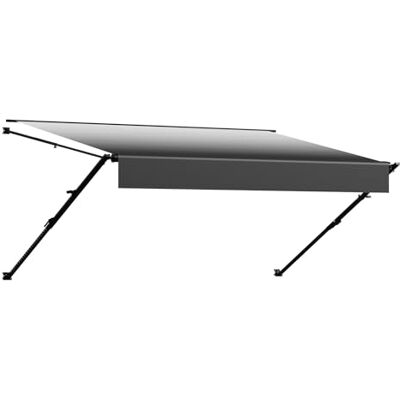 VEVOR Wohnwagen Markise einziehbare RV Markisen (548,64 cm) wasserdichte Wohnmobil-Markise mit Aluminiumlegierungsrahmen, Außenmarkise mit schwarzem Ständer & schwarzen Stoffen mit Farbverlauf VEVOR Wohnwagen Markise einziehbare RV Markisen (548,64 cm) wasserdichte Wohnmobil-Markise mit Aluminiumlegierungsrahmen, Außenmarkise mit schwarzem Ständer & schwarzen Stoffen mit Farbverlauf