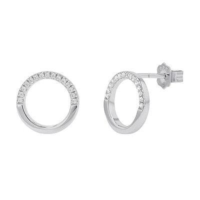 TOM TAILOR Damen Ohrringe 925 Silber mit Zirkonia Stein Kreis Ohrstecker TOM TAILOR Damen Ohrringe 925 Silber mit Zirkonia Stein Kreis Ohrstecker