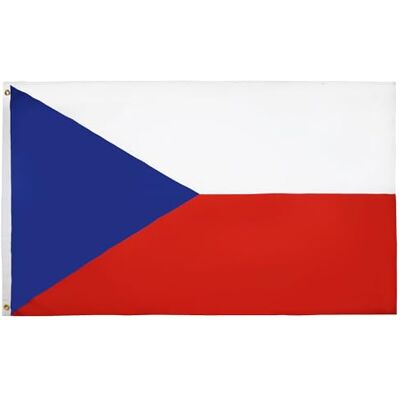 AZ FLAG Flagge Tschechien 90x60 cm Tschechische Fahne 100% Polyester mit Messing-Ösen 50g AZ FLAG Flagge Tschechien 90x60 cm Tschechische Fahne 100% Polyester mit Messing-Ösen 50g