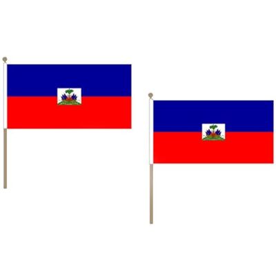 AZ FLAG STOCKFLAGGE HAITI 45x30cm mit holzmast 10 stück HAITIANISCHE STOCKFAHNE 30 x 45 cm flaggen AZ FLAG STOCKFLAGGE HAITI 45x30cm mit holzmast 10 stück HAITIANISCHE STOCKFAHNE 30 x 45 cm flaggen
