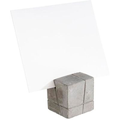 APS 71493 4er-Set Kartenhalter, Fotohalter, inkl. 15 weißen und 15 schwarzen Beschriftungskarten, 3 x 3 x 3 cm, Beton APS 71493 4er-Set Kartenhalter, Fotohalter, inkl. 15 weißen und 15 schwarzen Beschriftungskarten, 3 x 3 x 3 cm, Beton
