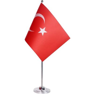 AZ FLAG Prestige Tischflagge Türkei 22x15 cm Metall Türkische Tischfahne 15 x 22 Cm Flaggen AZ FLAG Prestige Tischflagge Türkei 22x15 cm Metall Türkische Tischfahne 15 x 22 Cm Flaggen