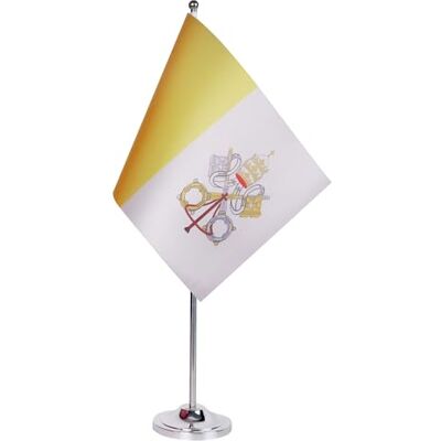 AZ FLAG Prestige Tischflagge Vatikanstadt 22x15 cm Metall Staat Vatikanstadt Tischfahne 15 x 22 Cm Flaggen AZ FLAG Prestige Tischflagge Vatikanstadt 22x15 cm Metall Staat Vatikanstadt Tischfahne 15 x 22 Cm Flaggen