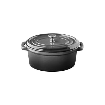 APS 88334 Mini-Topf mit Deckel 5 STARS Gusseisen emailliert, 0,45 Liter, anthrazit, induktionsgeeignet APS 88334 Mini-Topf mit Deckel 5 STARS Gusseisen emailliert, 0,45 Liter, anthrazit, induktionsgeeignet