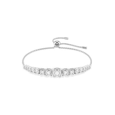 Swarovski Matrix Tennis Armband, Rhodiniertes Damenarmband mit Weißen, Rundgeschliffenen Kristallen mit Größenverlauf und Kugelschiebeverschluss, Armbandlänge: 24 cm, Motivgröße: 6.1 x 0.6 cm Swarovski Matrix Tennis Armband, Rhodiniertes Damenarmband mit Weißen, Rundgeschliffenen Kristallen mit Größenverlauf und Kugelschiebeverschluss, Armbandlänge: 24 cm, Motivgröße: 6.1 x 0.6 cm
