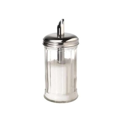 APS 40506 Zuckerdosierer, Ø 7,5 cm, Höhe 17 cm, 320 ml, Behälter aus Glas, Schraubdeckel aus Edelstahl APS 40506 Zuckerdosierer, Ø 7,5 cm, Höhe 17 cm, 320 ml, Behälter aus Glas, Schraubdeckel aus Edelstahl