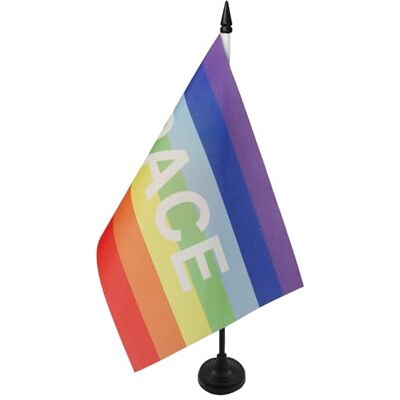 AZ FLAG Tischflagge Regenbogen Frieden Pace 21x14 cm Peace Tischfahne 14 x 21 Cm Flaggen AZ FLAG Tischflagge Regenbogen Frieden Pace 21x14 cm Peace Tischfahne 14 x 21 Cm Flaggen