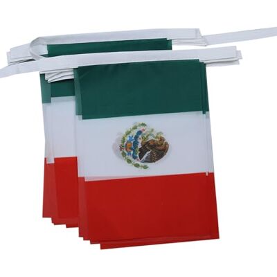 AZ FLAG Fahnenkette Mexiko 4 Meter Mit 20 Flaggen 15x10 cm Mexikanische Girlande Flaggenkette 10 x 15 Cm AZ FLAG Fahnenkette Mexiko 4 Meter Mit 20 Flaggen 15x10 cm Mexikanische Girlande Flaggenkette 10 x 15 Cm