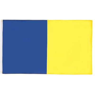 AZ FLAG Flagge Blau Und Gelb 90x60 cm Blau Und Gelb Fahne 100% Polyester mit Messing-Ösen 50g AZ FLAG Flagge Blau Und Gelb 90x60 cm Blau Und Gelb Fahne 100% Polyester mit Messing-Ösen 50g