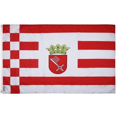 AZ FLAG Flagge Bremen 90x60 cm Bremen Fahne 100% Polyester mit Messing-Ösen 50g AZ FLAG Flagge Bremen 90x60 cm Bremen Fahne 100% Polyester mit Messing-Ösen 50g