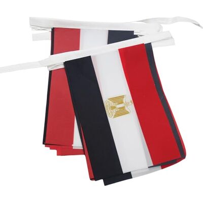 Egyiptomi zászlósor - 6M, 20 zászló, poliészter Egyiptomi zászlósor - 6M, 20 zászló, poliészter