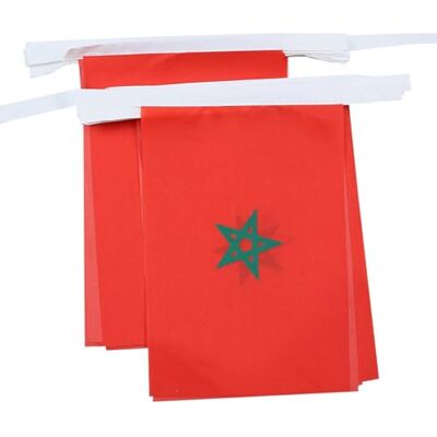 AZ FLAG Wimpelkette Marokko 6 m 20 Flaggen Leichtes Polyester 21x15 cm AZ FLAG Wimpelkette Marokko 6 m 20 Flaggen Leichtes Polyester 21x15 cm