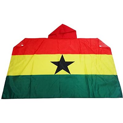 AZ FLAG Umhangflagge Ghana 150x90 cm Ghanaische Cape Fahne 100% Polyester mit integrierten Ärmeln und Kapuze Body Flag 80g AZ FLAG Umhangflagge Ghana 150x90 cm Ghanaische Cape Fahne 100% Polyester mit integrierten Ärmeln und Kapuze Body Flag 80g