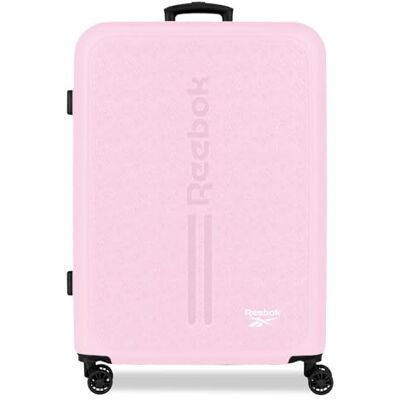 Reebok Boston Mittelgroßer Koffer, 46 x 65 x 25 cm, starres ABS-Kombinationsschloss, integriert, 56L 4kg, 4 Doppelrollen, von Joumma Bags, Hellrosa Reebok Boston Mittelgroßer Koffer, 46 x 65 x 25 cm, starres ABS-Kombinationsschloss, integriert, 56L 4kg, 4 Doppelrollen, von Joumma Bags, Hellrosa